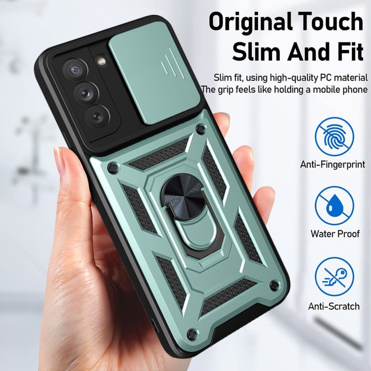 For Samsung Galaxy S21 FE 5G Sliding Camera Design TPU + PC Phone Case