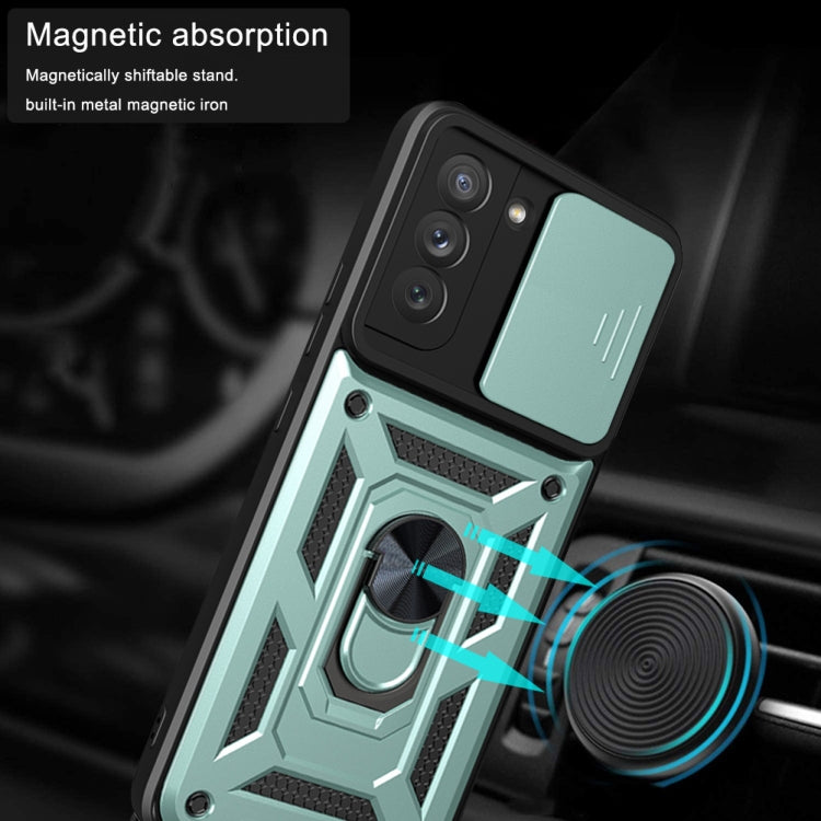 For Samsung Galaxy S21 FE 5G Sliding Camera Design TPU + PC Phone Case