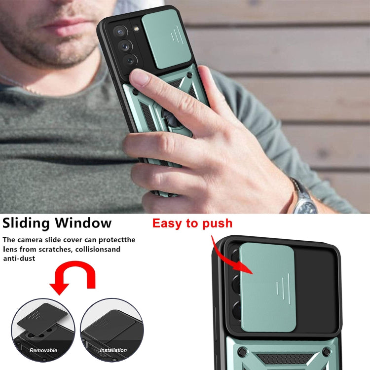 For Samsung Galaxy S21 FE 5G Sliding Camera Design TPU + PC Phone Case