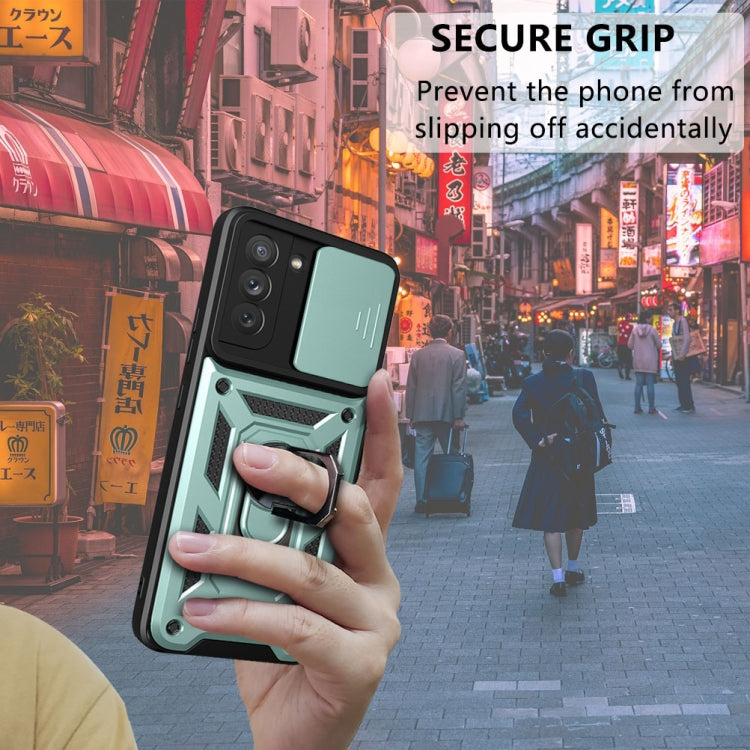 For Samsung Galaxy S21 FE 5G Sliding Camera Design TPU + PC Phone Case