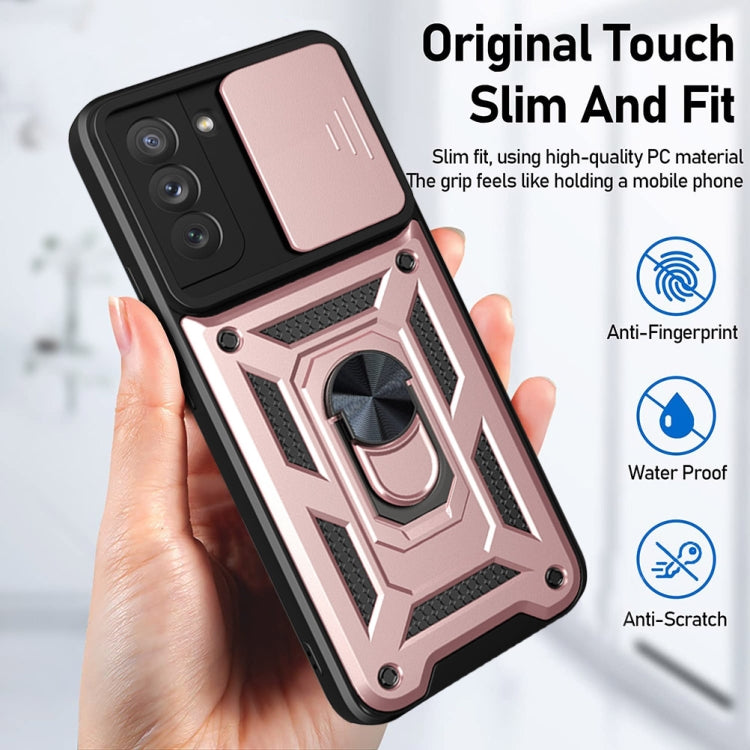 For Samsung Galaxy S21 FE 5G Sliding Camera Design TPU + PC Phone Case