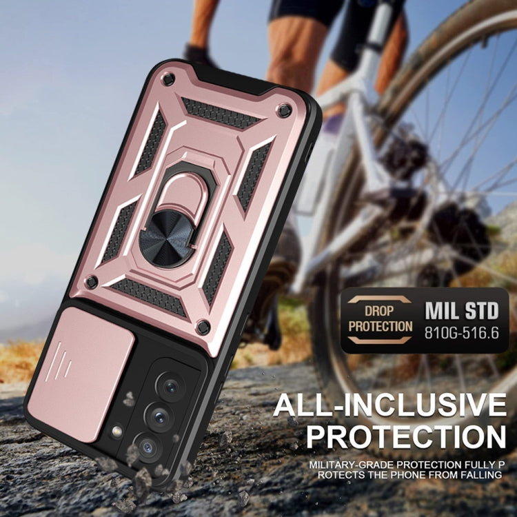 For Samsung Galaxy S21 FE 5G Sliding Camera Design TPU + PC Phone Case