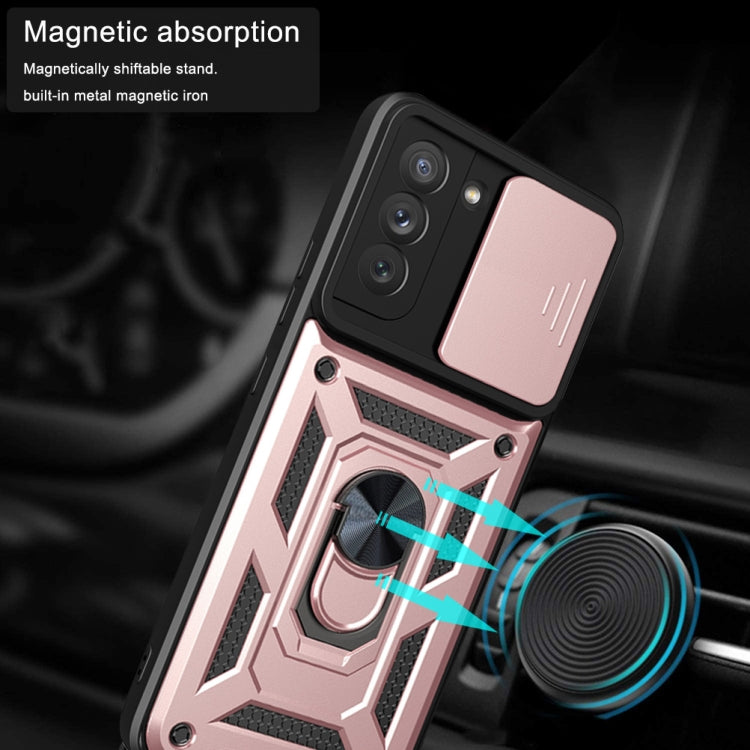 For Samsung Galaxy S21 FE 5G Sliding Camera Design TPU + PC Phone Case