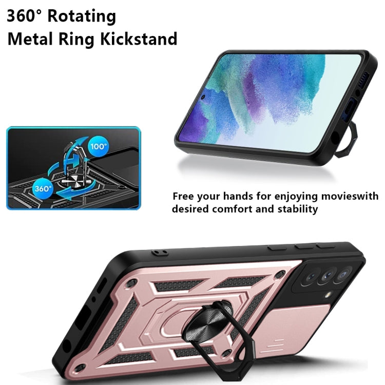 For Samsung Galaxy S21 FE 5G Sliding Camera Design TPU + PC Phone Case