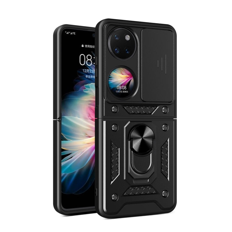 For Huawei P50 Pocket Sliding Camera Design TPU + PC Phone Case