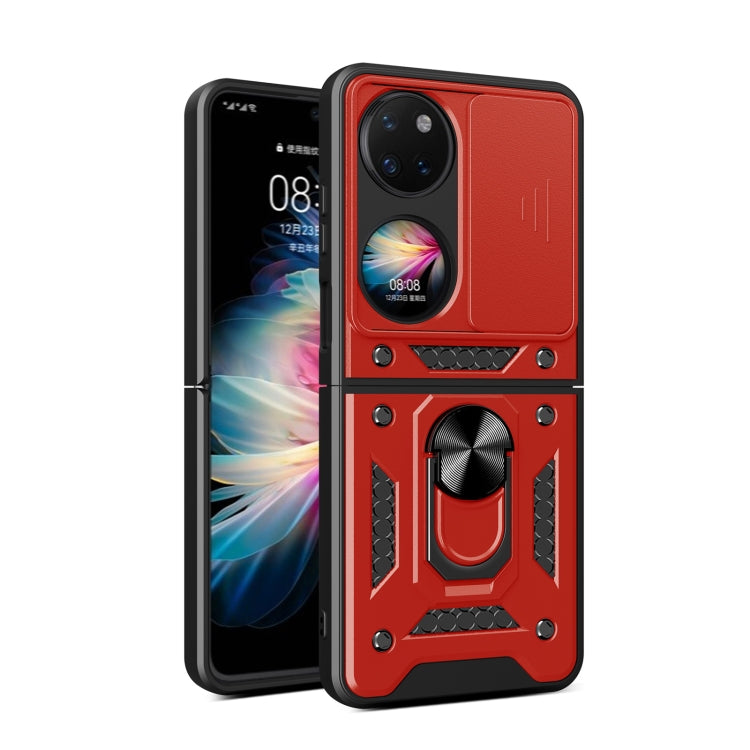 For Huawei P50 Pocket Sliding Camera Design TPU + PC Phone Case
