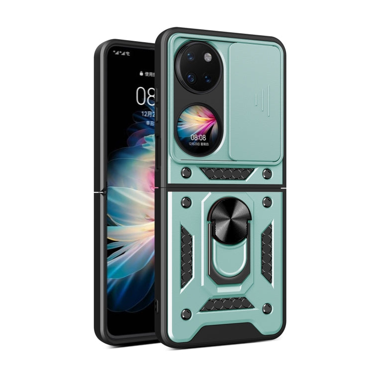For Huawei P50 Pocket Sliding Camera Design TPU + PC Phone Case