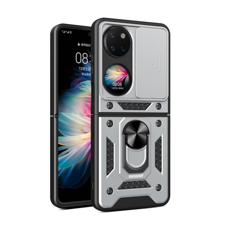 For Huawei P50 Pocket Sliding Camera Design TPU + PC Phone Case