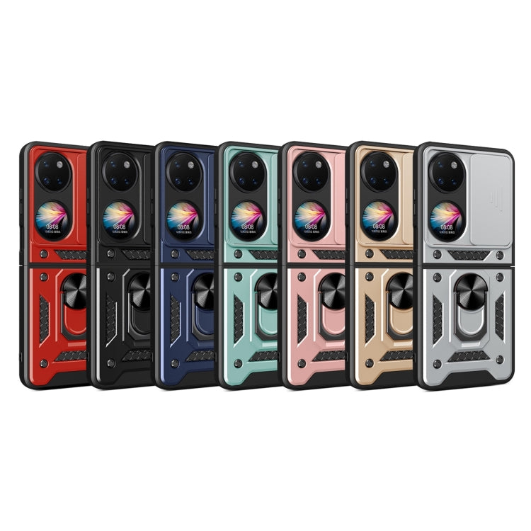 For Huawei P50 Pocket Sliding Camera Design TPU + PC Phone Case