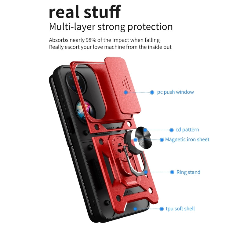 For Huawei P50 Pocket Sliding Camera Design TPU + PC Phone Case