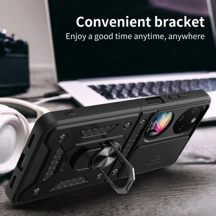 For Huawei P50 Pocket Sliding Camera Design TPU + PC Phone Case