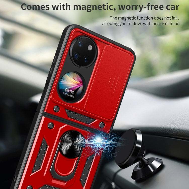 For Huawei P50 Pocket Sliding Camera Design TPU + PC Phone Case