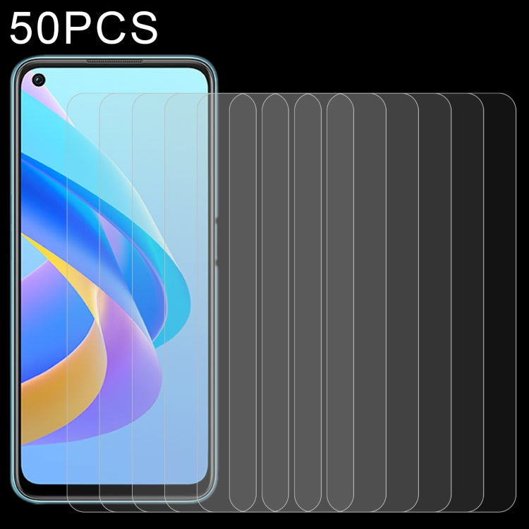 50 PCS 0.26mm 9H 2.5D Tempered Glass Film For OPPO A76