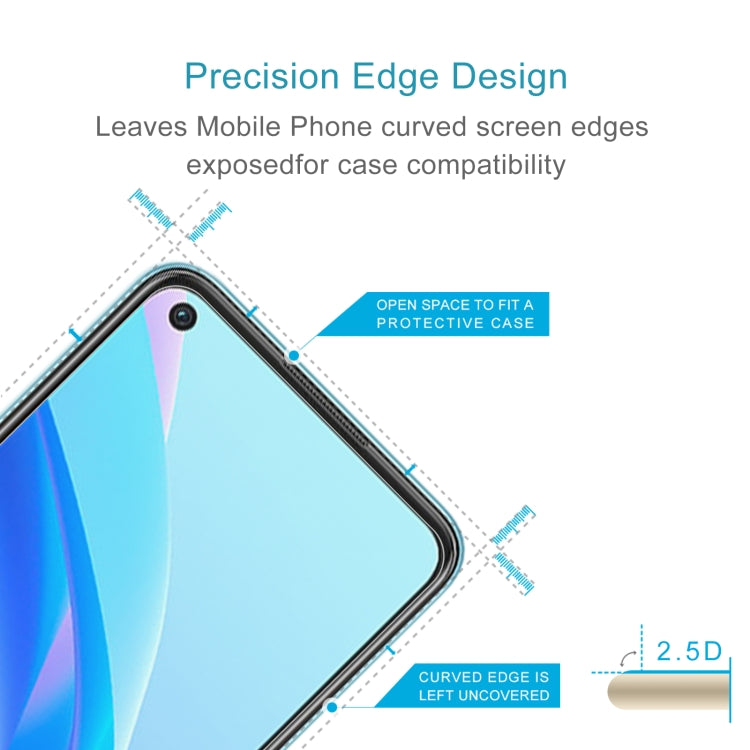 50 PCS 0.26mm 9H 2.5D Tempered Glass Film For OPPO A76