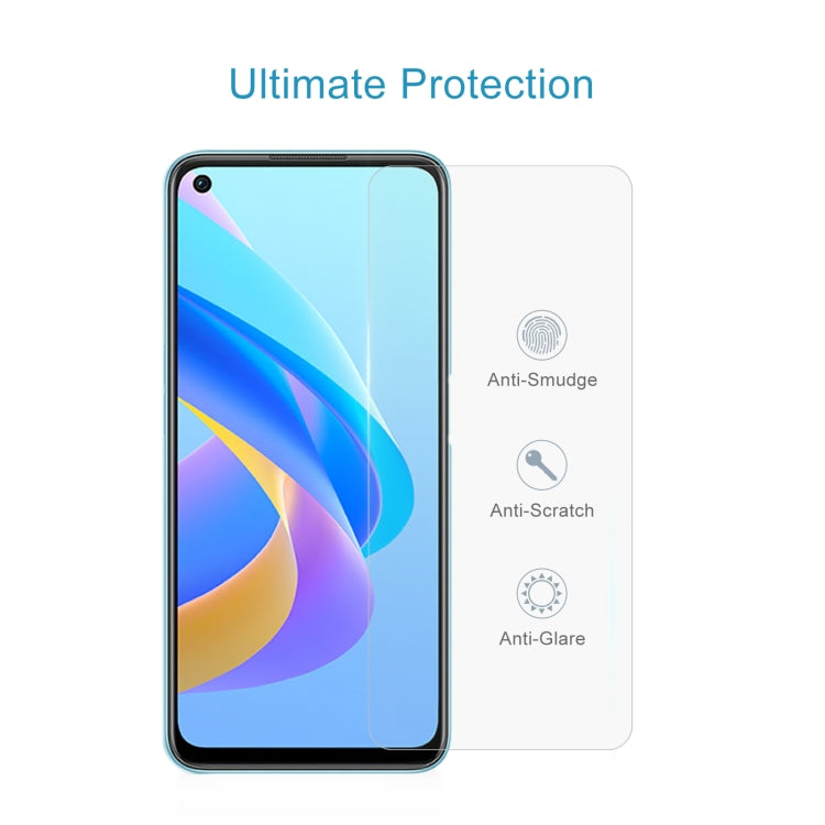 50 PCS 0.26mm 9H 2.5D Tempered Glass Film For OPPO A76