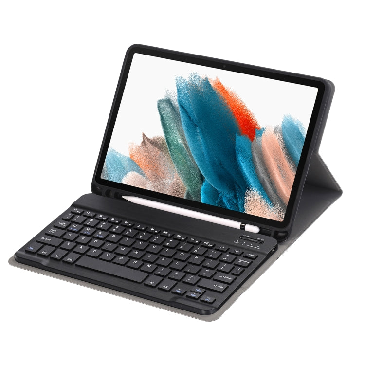 A08B Bluetooth Keyboard Leather Case with Holder & TPU Pen Slot For Samsung Galaxy Tab A8 10.5 2021 SM-X205 / SM-X200