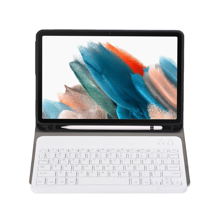 A08B Bluetooth Keyboard Leather Case with Holder & TPU Pen Slot For Samsung Galaxy Tab A8 10.5 2021 SM-X205 / SM-X200