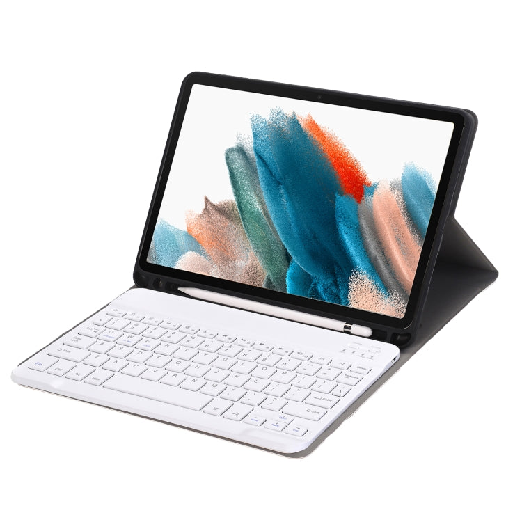 A08B Bluetooth Keyboard Leather Case with Holder & TPU Pen Slot For Samsung Galaxy Tab A8 10.5 2021 SM-X205 / SM-X200