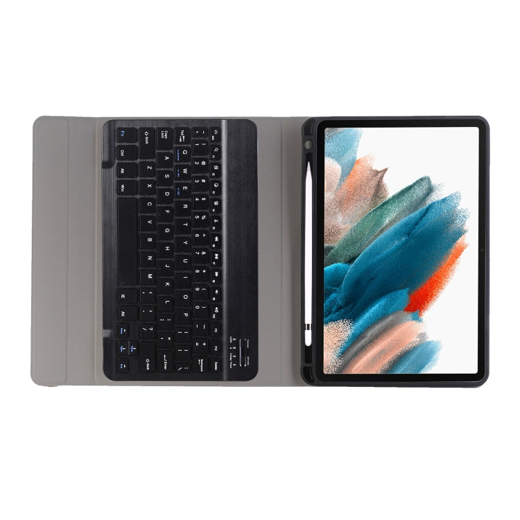 A08B Bluetooth Keyboard Leather Case with Holder & TPU Pen Slot For Samsung Galaxy Tab A8 10.5 2021 SM-X205 / SM-X200