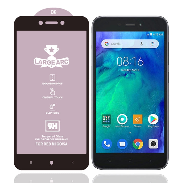 25 PCS 9H HD Large Arc High Alumina Full Screen Tempered Glass Film for Xiaomi Redmi Go