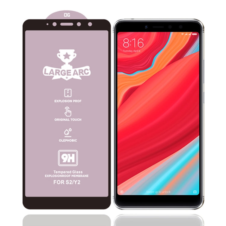 25 PCS 9H HD Large Arc High Alumina Full Screen Tempered Glass Film for Xiaomi Redmi S2 / Y2