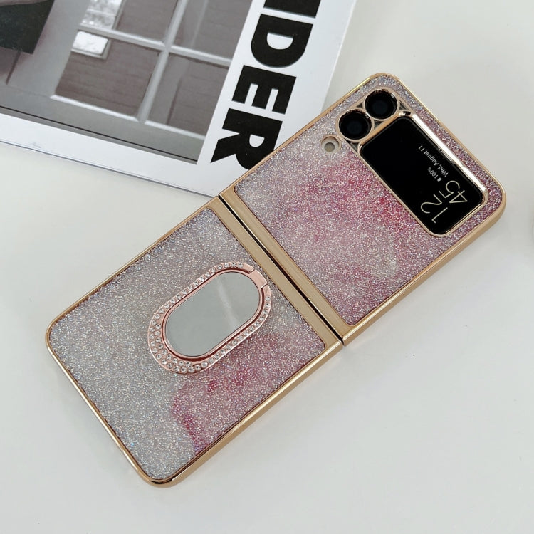 For Samsung Galaxy Z Flip3 5G Shinning Diamond Ring Holder Phone Case