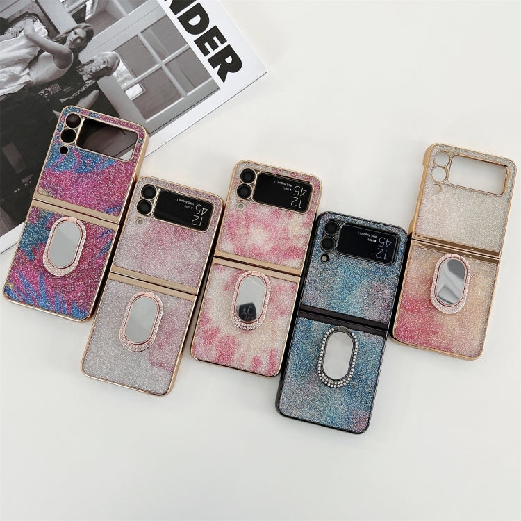 For Samsung Galaxy Z Flip3 5G Shinning Diamond Ring Holder Phone Case