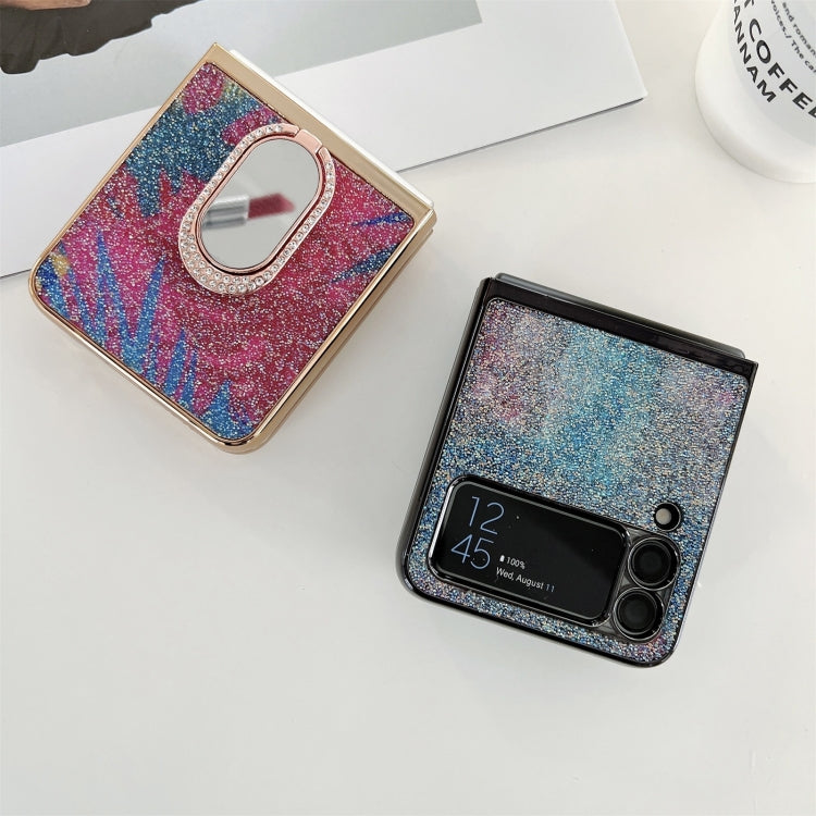 For Samsung Galaxy Z Flip3 5G Shinning Diamond Ring Holder Phone Case