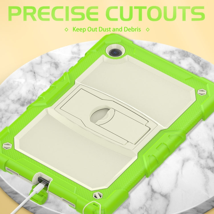 For Samsung Galaxy Tab A8 10.5 2021 Shockproof Beige Silicone + PC Tablet Protective Case