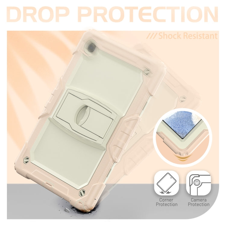 For Samsung Galaxy Tab A8 10.5 2021 Shockproof Beige Silicone + PC Tablet Protective Case