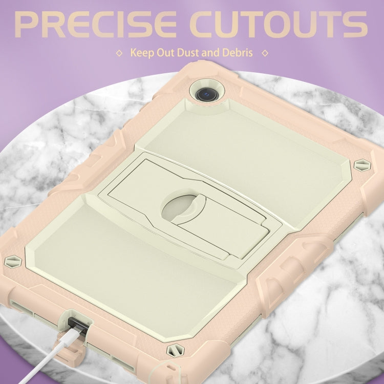 For Samsung Galaxy Tab A8 10.5 2021 Shockproof Beige Silicone + PC Tablet Protective Case