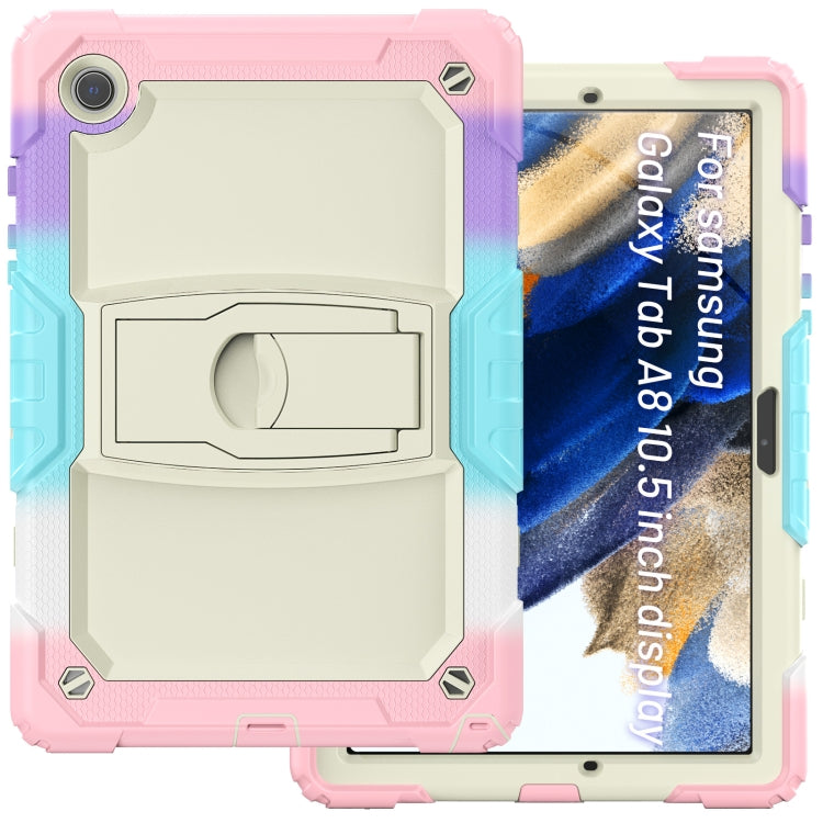 For Samsung Galaxy Tab A8 10.5 2021 Shockproof Beige Silicone + PC Tablet Protective Case
