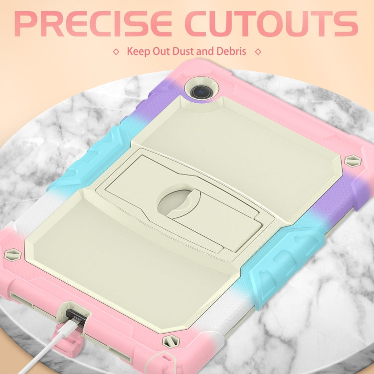 For Samsung Galaxy Tab A8 10.5 2021 Shockproof Beige Silicone + PC Tablet Protective Case