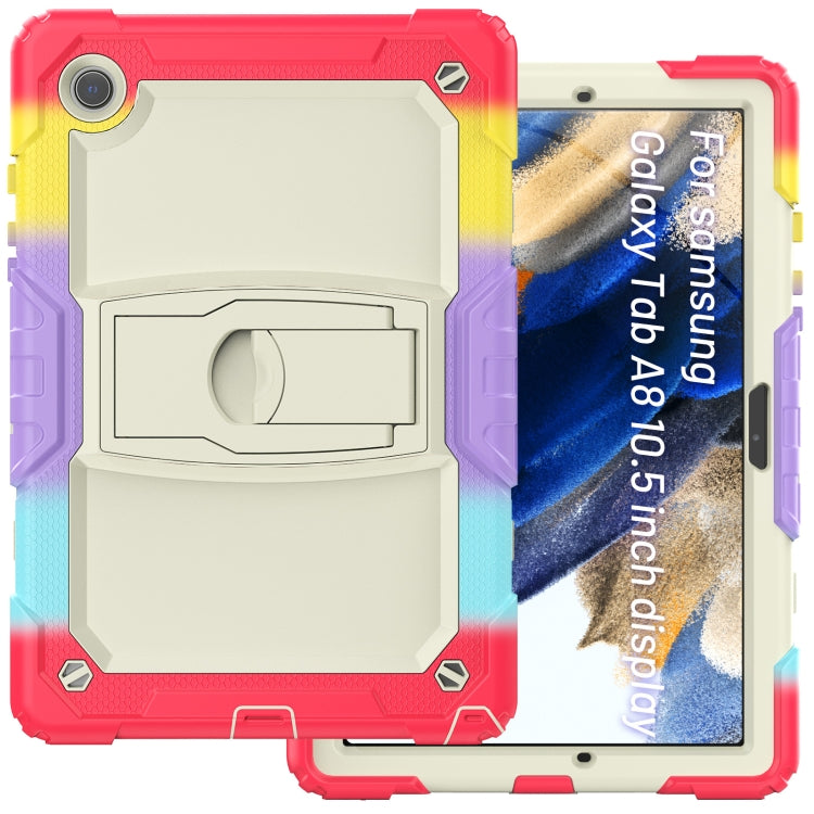 For Samsung Galaxy Tab A8 10.5 2021 Shockproof Beige Silicone + PC Tablet Protective Case