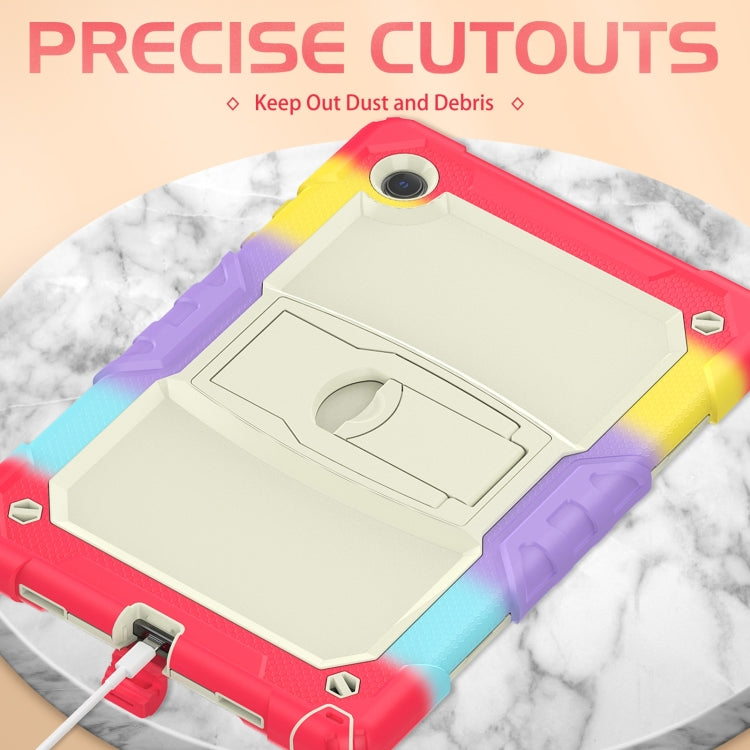For Samsung Galaxy Tab A8 10.5 2021 Shockproof Beige Silicone + PC Tablet Protective Case