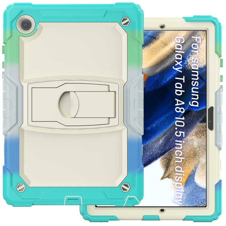 For Samsung Galaxy Tab A8 10.5 2021 Shockproof Beige Silicone + PC Tablet Protective Case
