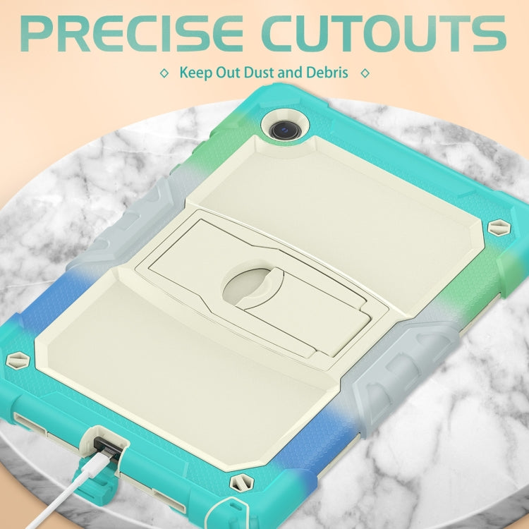 For Samsung Galaxy Tab A8 10.5 2021 Shockproof Beige Silicone + PC Tablet Protective Case