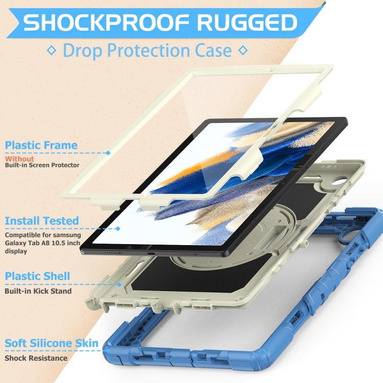 For Samsung Galaxy Tab A8 10.5 2021 Shockproof Beige Silicone + PC Tablet Protective Case