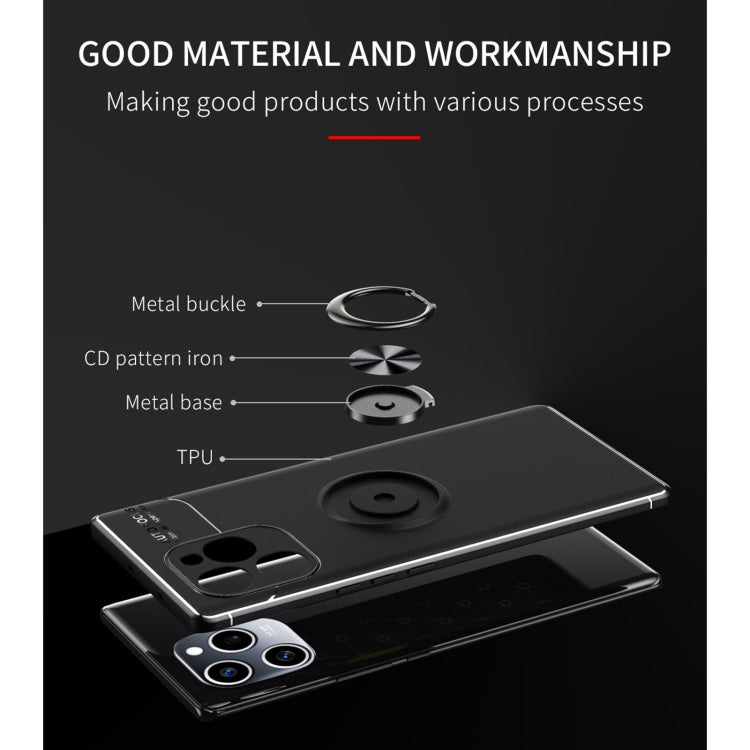 For Honor 60 SE Metal Ring Holder TPU Phone Case