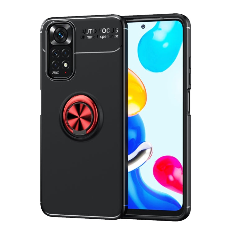 For Xiaomi Redmi Note 11 4G International Version Metal Ring Holder TPU Phone Case