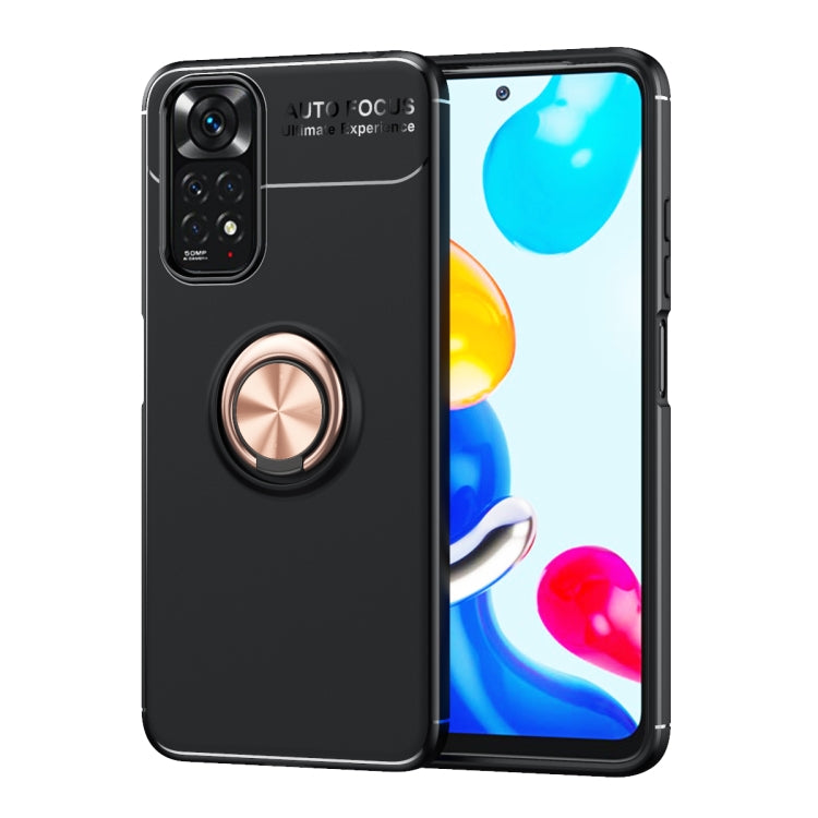 For Xiaomi Redmi Note 11 4G International Version Metal Ring Holder TPU Phone Case
