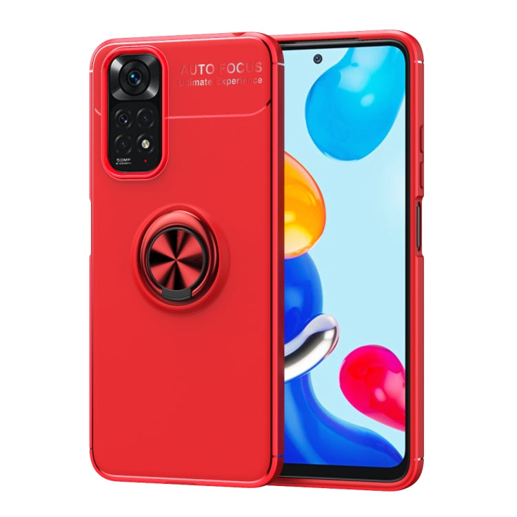 For Xiaomi Redmi Note 11 4G International Version Metal Ring Holder TPU Phone Case