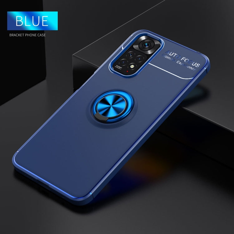 For Xiaomi Redmi Note 11 4G International Version Metal Ring Holder TPU Phone Case