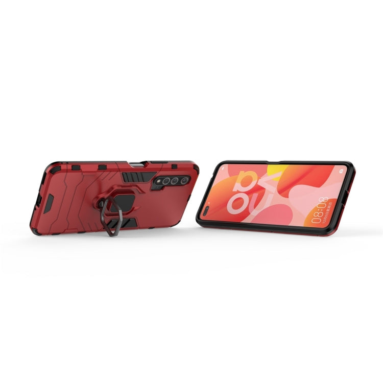 For Huawei Nova 6 5G Shockproof PC + TPU Protective Case with Magnetic Ring Holder