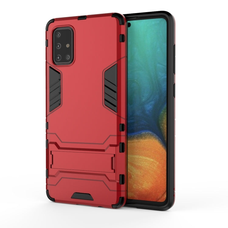 For Galaxy A71 Shockproof PC + TPU Protective Case with Invisible Holder