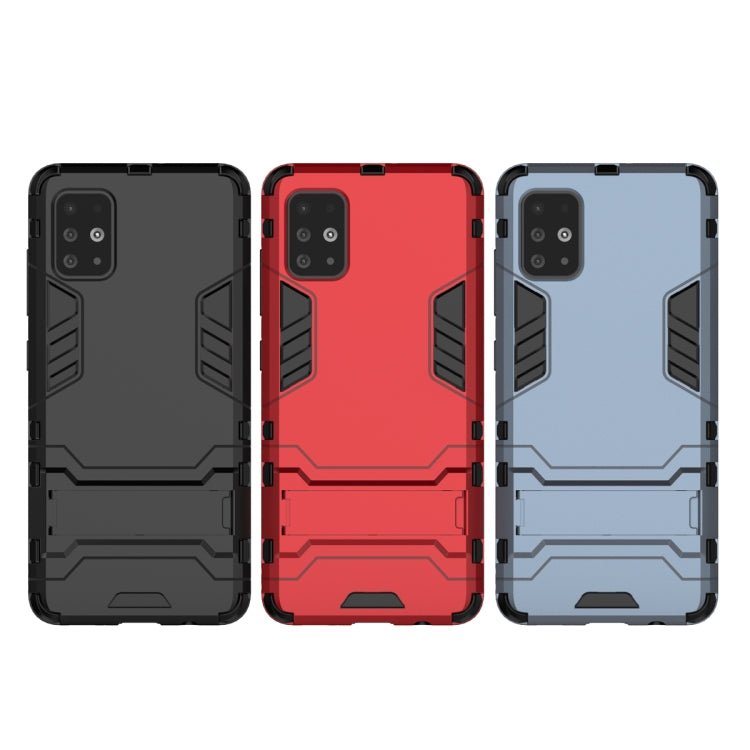 For Galaxy A51 Shockproof PC + TPU Protective Case with Invisible Holder