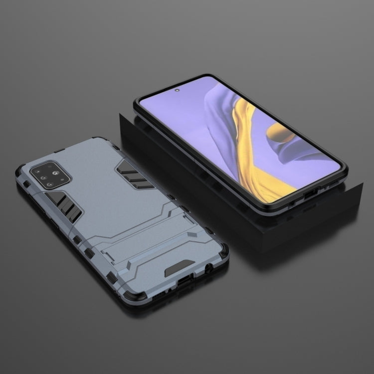 For Galaxy A51 Shockproof PC + TPU Protective Case with Invisible Holder