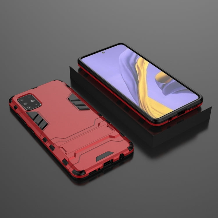 For Galaxy A51 Shockproof PC + TPU Protective Case with Invisible Holder