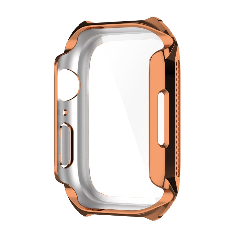 Rhombus Belt Drill + Tempered Film Integrated Case For Apple Watch Series 8 / 7 41mm