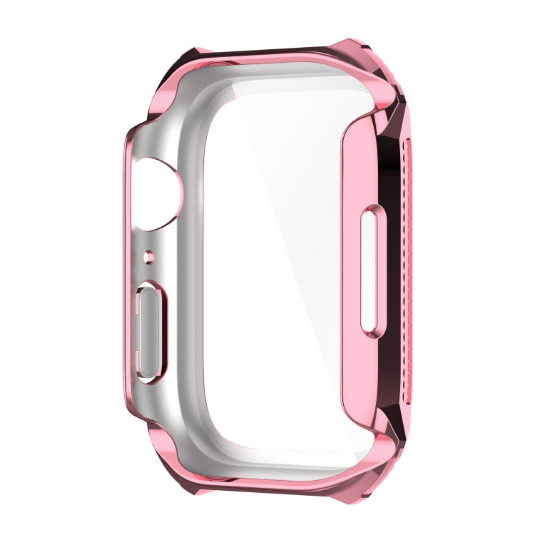 Rhombus Belt Drill + Tempered Film Integrated Case For Apple Watch Series 8 / 7 45mm